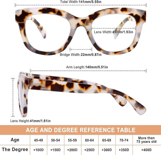 Progressive Multifocus Reading Glasses for Women Men Blue Light Blocking Computer No Line Multifocal Readers