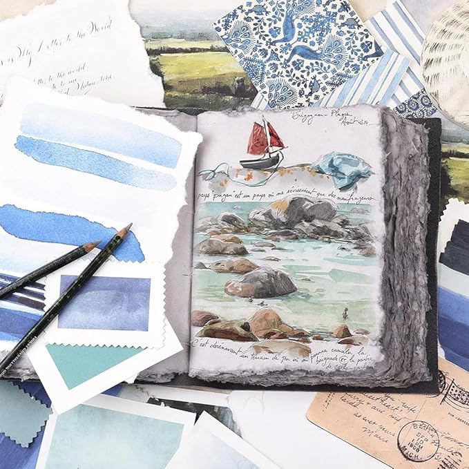 LEATHER VILLAGE Tree of Life Journal - 6 X 4 (A6) inches - Rustic Black - 200 Antique Deckle Edge Handmade Paper – Book of Shadows - Vintage Leather Bound Journal for Women & Men