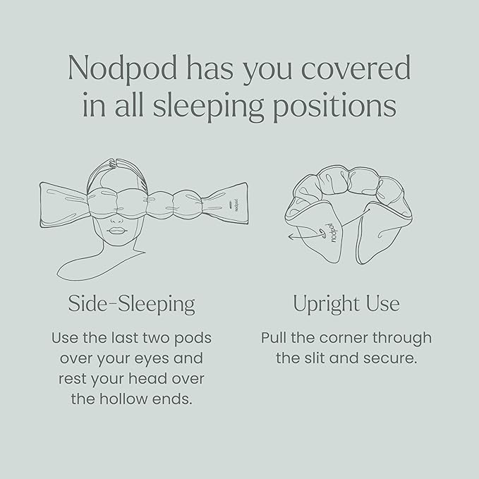 Nodpod Gentle Pressure Sleep Mask | Patented Light Blocking Design for Sleeping, Traveling & Relaxation - Sage