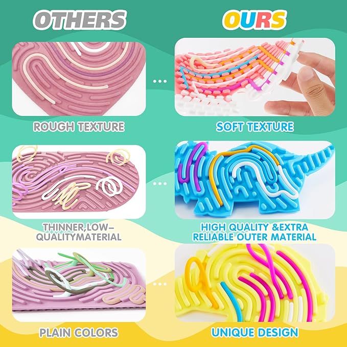 1Pcs Dinosaur Sensory Activity Board, Fidget Sensory Toys for Kids Adults, Duble Sided Design Kids Busy Board for Fine Motor Skill, Calm Down Toy for Stress Relief, Calming, Focus, ADHD and Autism