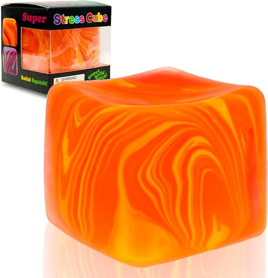 Slow Rising Stress Cube , Dough Stress Balls Soft Fidget Squishy Toys for Anxiety Relief, Pull Stretch Classroom Prize Party Favors Toys for Kids
