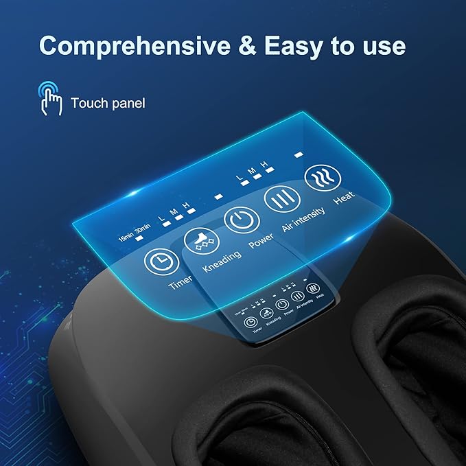 COMFIER Foot Massager with Heat,Rolling Compression Shiatu Feet Massage,Gifts for Men,Wen, Machine for Circulation,Neuropathy Pain,Plantar Fasciitis,Fits Foot Size up to 13”