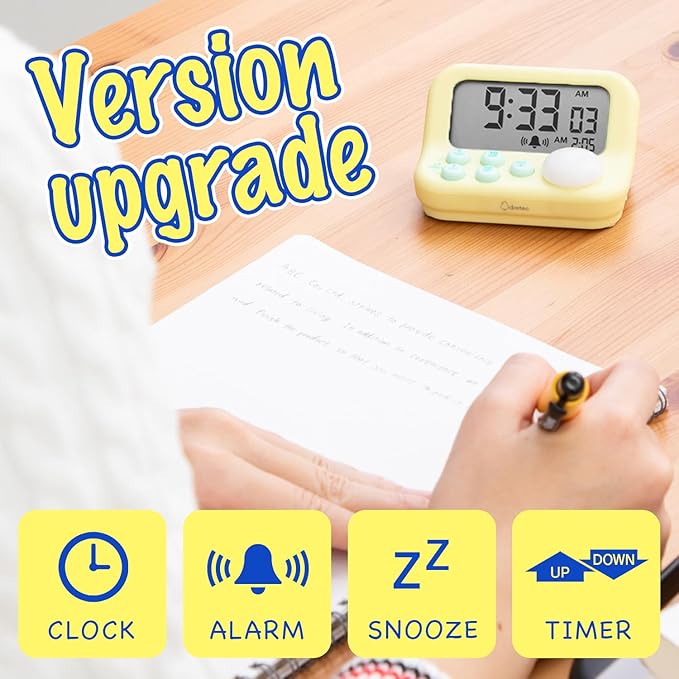 dretec New Special Learning Timer A+, for Studying, Design Like a Game Console, Large Button, Gray, Officially Tested in Japan(2 Starter AAA Battery Included)
