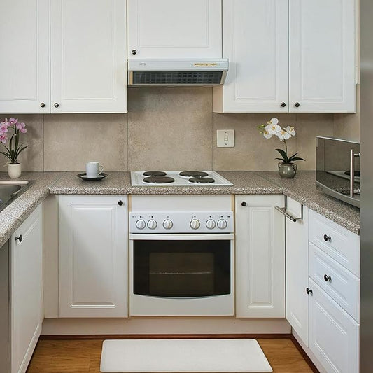 Anti Fatigue Kitchen Rugs Kitchen Mats for Floor,Cushioned Non-Slip Waterproof Ergonomic Comfort Rug Standing Mat for Kitchen,Doing Dishes,Floor,Home,Office,Sink,Laundry,Beige,17.3"x39"