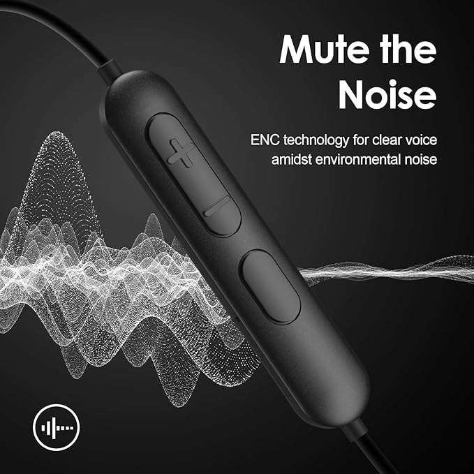 Bluetooth Headphones, 150H Playtime Wireless Bluetooth Earbuds with Earhooks, w/Mic in-Ear Magnetic Neckband Earphone, IPX7 Sweatproof Deep Bass Headset for Home, Traveling, Outdoor, Business Trips