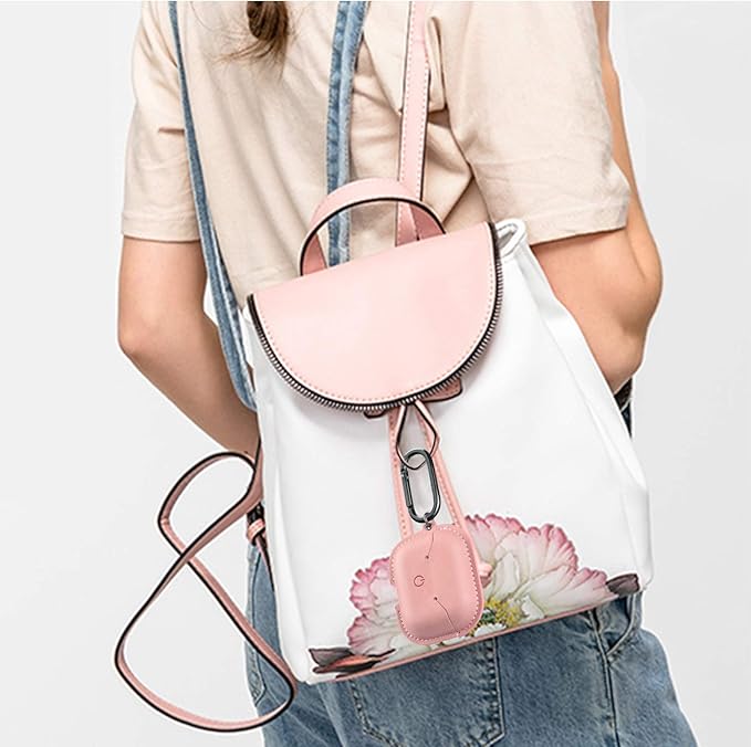 Maxjoy for AirPods Pro 2 Case Leather, Airpods Pro Leather Case Cover with Keychain Airpod Strap Compatible with Apple Airpod Pros 2nd Generation 2023 2022/AirPods Pros 2019 (Front LED Visible), Pink