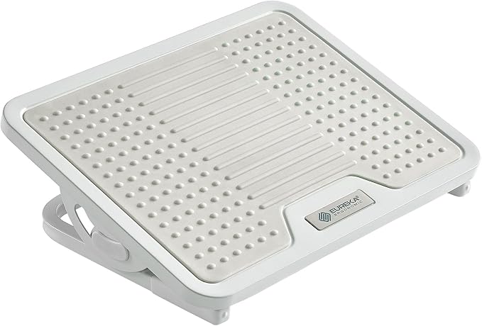 EUREKA ERGONOMIC Tilt Adjustable Footrest, Foot Rest for Under Desk at Work with Massage Surface, Office Foot Rest Under Desk with 20 Degree Tilt No Locking, Metal Frame