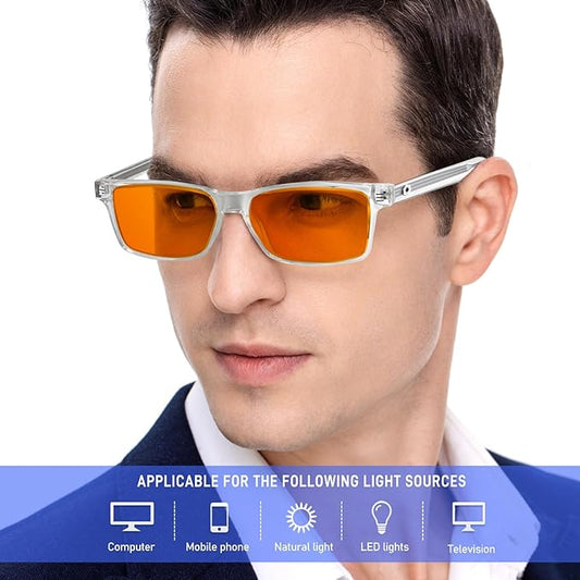 ANYLUV Blue Light Glasses Men Woman, Blue Light Blocking Glasses for Computer Gaming, Eye Strain Relief Eye Protection