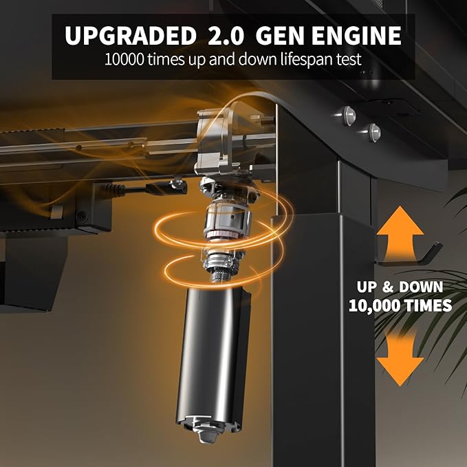 Electric Standing Widened Desk 63 * 30 Inches Adjustable Height with 4 Drawers, Double Storage Shelves Stand Up Desk, Home Office Workstation Sit Stand up Desk (Classical Black)