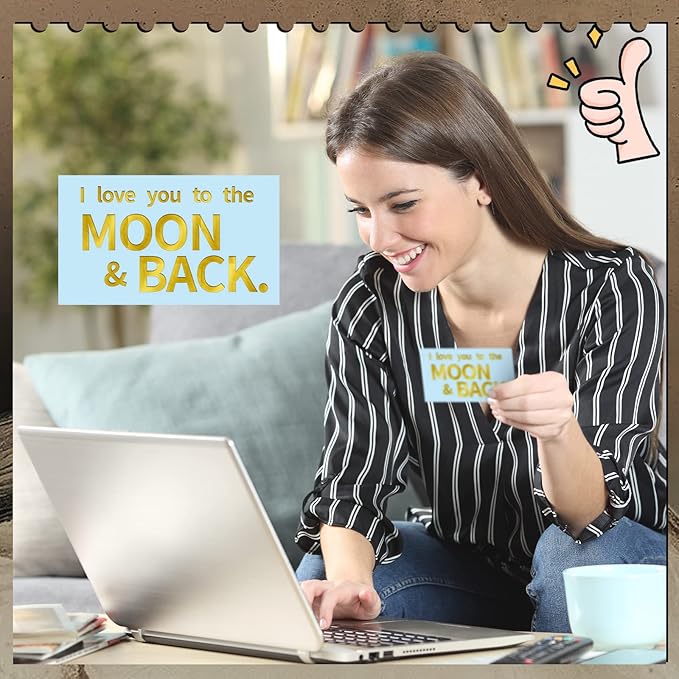 Jinei 300 Inspirational Affirmation Cards Positive Motivational Cards Small Mini Encouragement Quotes for Women Church End of the Year Teacher Gifts(Gilded Style)