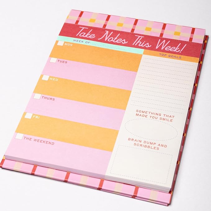 ban.do Weekly Planner Notepad, Mini Desk Planner, Undated Week Calendar, Weekly To Do List Notepad with 52 Sheets, Take Notes This Week
