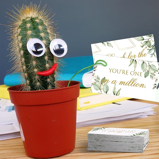 Jinei 300 Inspirational Affirmation Cards Positive Motivational Cards Small Mini Encouragement Quotes for Women Church End of the Year Teacher Gifts(Eucalyptus)