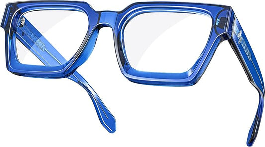 VISOONE Blue Light Blocking Glasses with TR90 Rectangle Frame and Chic Preppy Look for Women Men RIVER