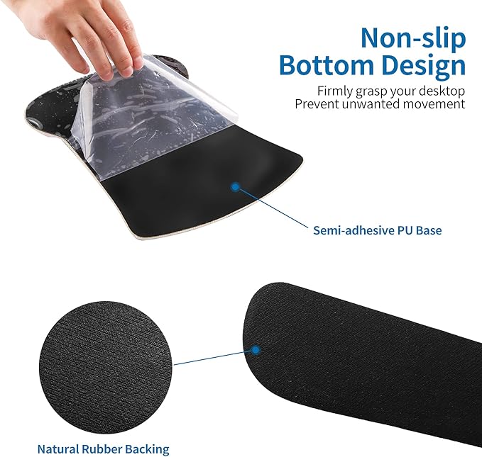 RICHEN Keyboard Wrist Rest Pad and Mouse Wrist Rest Support Mouse Pad Set,Sturdy & Comfortable & Lightweight for Easy Typing & Pain Relief-Ergonomic Support (Galaxy)