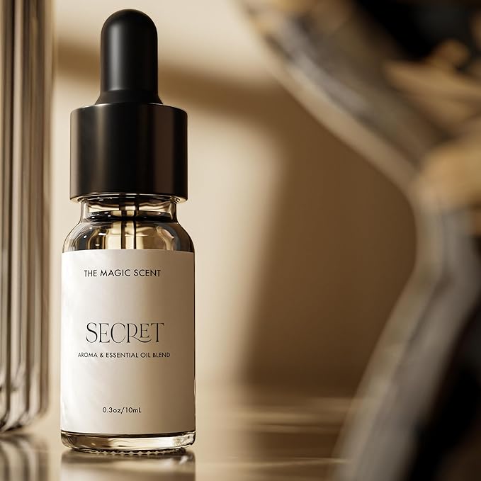 Secret Diffuser Oil - Cold-Air & Ultrasonic Scented Oils for Diffuser - Essential Oils for Diffusers Aromatherapy - Rose and Jasmine Oil - 0.3 fl oz, 10 mL