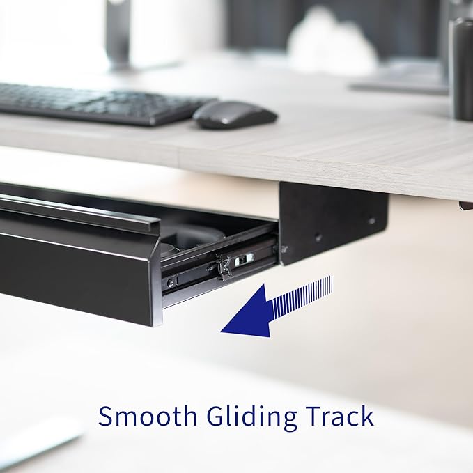 VIVO 33 inch Under Desk Slide Out Drawer without Shell, Home Office Storage Organizer, Black, DESK-AC03A-33B