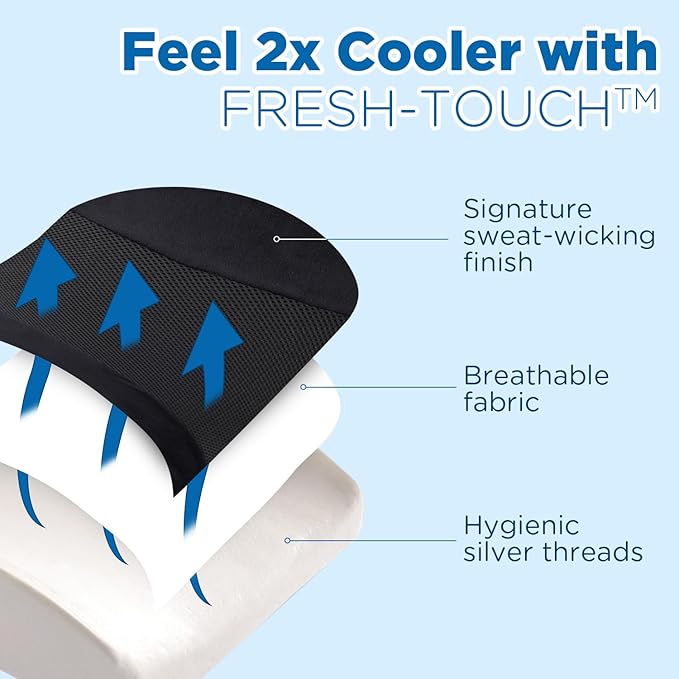 Lumbar Support Pillow for Office Chair Car, Gaming Chair Lower Back Pain Relief Memory Foam Cushion with 3D Mesh Cover Ergonomic Orthopedic Back Rest Lower Back Support