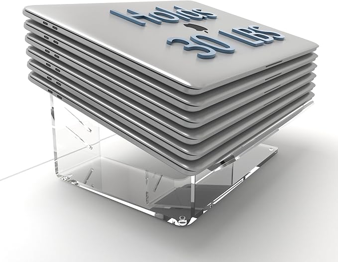 Vray Designs LLC- Acrylic Laptop Stand for Desk, Ergonomic Laptop Riser, Computer Stand for Laptops Compatible with 10-17" Notebook and MacBook, Stable Laptop Stand- Made in USA