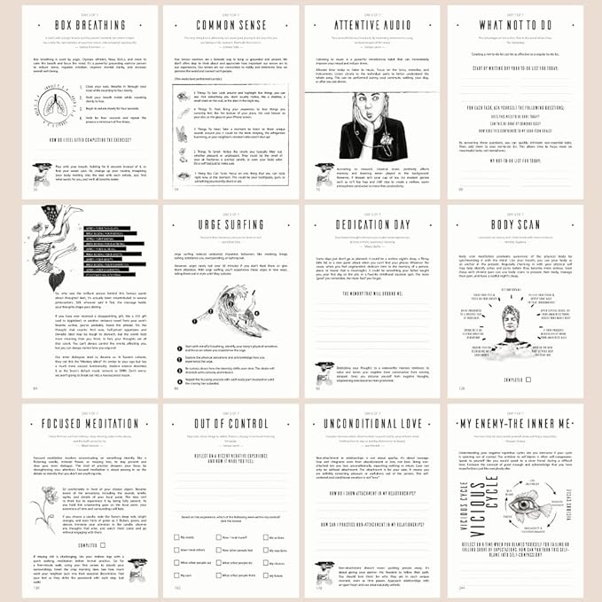 Her Vibe Journal | 13-Week Guided Mindfulness Journal for Women | Fresh Daily Prompts, Activities & Inspiration | Elegant Design & Illustrations | Nurture Self-Love & Wellness | A5 | Gift Box Included