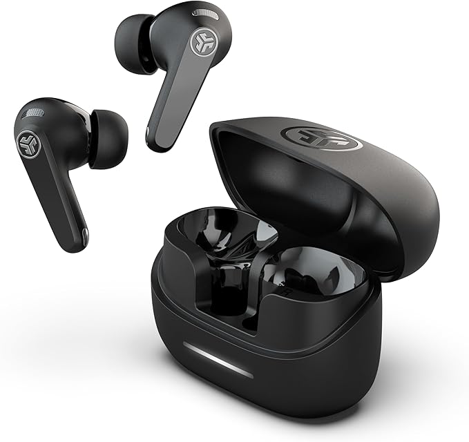 JLab JBuds Pods ANC True Wireless Bluetooth Earbuds, Hybrid Active Noise Canceling, 56+ Hours Playtime, Clear calls, Custom Sound via App, Wireless Charging, Bluetooth Multipoint, Be Aware Mode, Black