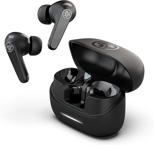 JLab JBuds Pods ANC True Wireless Bluetooth Earbuds, Hybrid Active Noise Canceling, 56+ Hours Playtime, Clear calls, Custom Sound via App, Wireless Charging, Bluetooth Multipoint, Be Aware Mode, Black