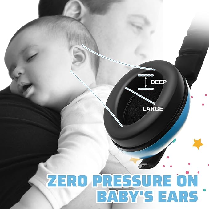 Amylove 12 Pcs Baby Noise Cancelling Headphones Ear Protection Ear Muffs Bulk 27db Noise Reduction Hearing Earmuff for 3 Months to 3 Years Infants and Toddlers