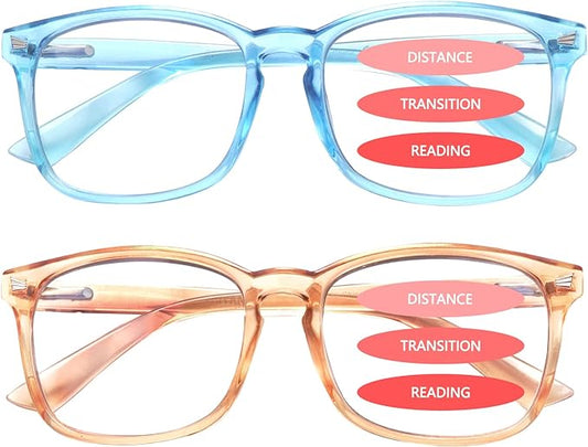 SIGVAN Progressive Multifocal Computer Glasses Women Men Blue Light Blocking Reading Glasses Spring Hinge Readers
