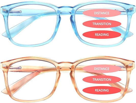 SIGVAN Progressive Multifocal Computer Glasses Women Men Blue Light Blocking Reading Glasses Spring Hinge Readers