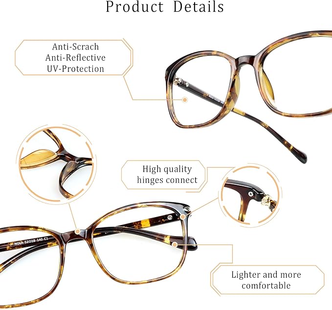 LifeArt Blue Light Blocking Glasses, Anti Eyestrain, Computer Reading Glasses,TV Glasses for Men and Women