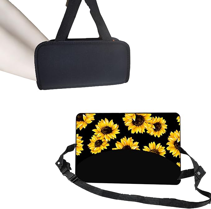 Foot Hammock for Plane Travel Essentials Relax Your Foot Rest for Airplane Gadgets Adjustable Airplane Travel Accessories for Flight Essentials,Office,Desk(Sunflower, 1 Pack)