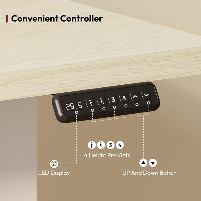 SANODESK L Shaped Electric Standing Desk with Drawer, 71 Inch Ergonomic Adjustable Height Desk with Storage, Corner Desk Sit Stand up Computer Table for Work Office Home, Maple