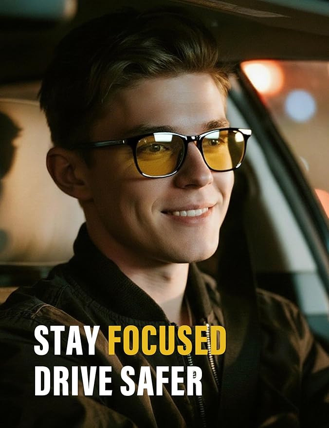 TIJN Sleep Glasses for 99.9% Blue Green Light Blocking for Women Men Dual AR Coating Red Lens for Computer Gaming, TR90