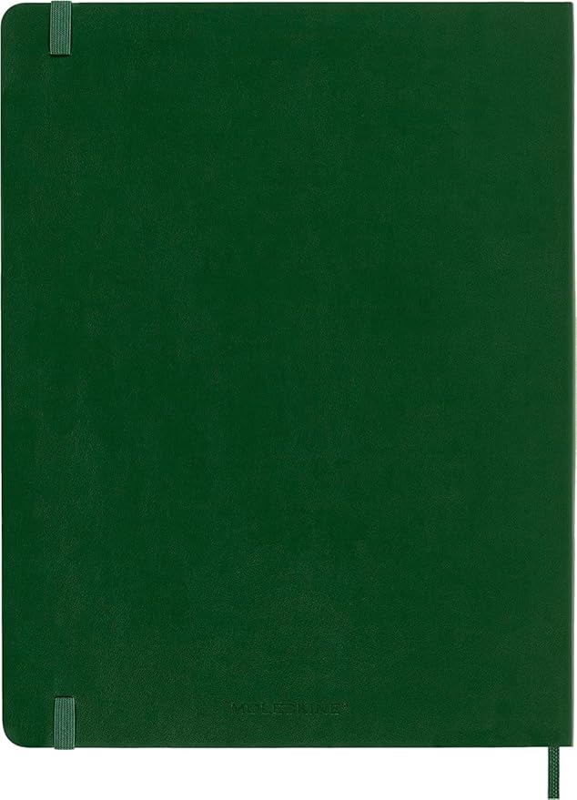 Moleskine Classic Notebook, Soft Cover, XL (7.5" x 9.5") Dotted, Myrtle Green, 192 Pages
