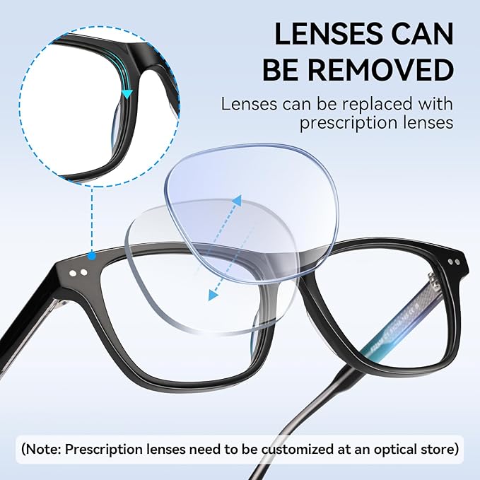 Dollger Fashionable Square Transparent Lenses Blue Light Blocking Glasses for Women Men - Computer Glasses for Stylish Women