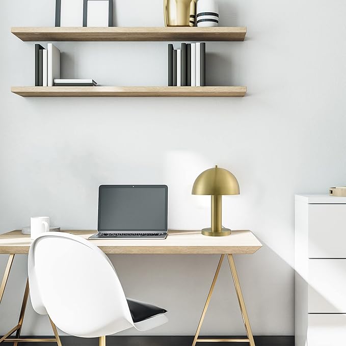 GLOBE Novogratz x Electric 65856 Olivia 12" Table Lamp, Matte Brass