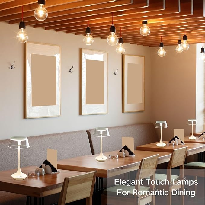 JHY DESIGN 3-Color Light Dimmable Bedside Table Lamp 10.5" H Set of 2 Nightstand Lamp Touch Control Lamp for Bedroom Living Room Indoors Outdoors(Type-C Charging)