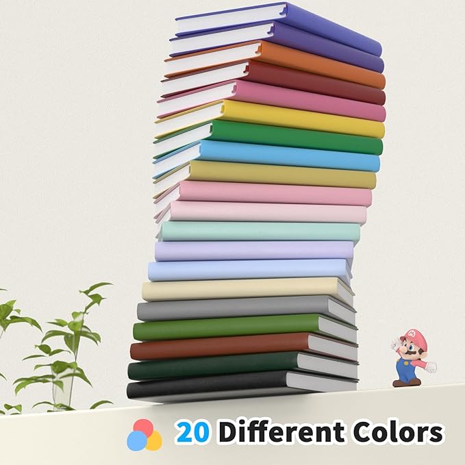 Oucaru Lined Journal Notebook, 24 Pack, 180 Pages, A5 Journals for Writing, 100 GSM Thick Paper, Small Notebooks Daily Journal for Women Men Work, Business, School, Travel Supplies