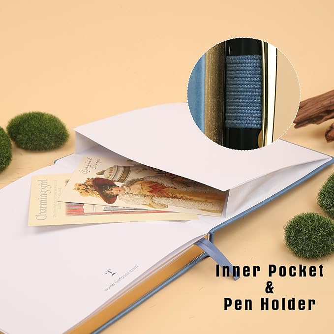 TIEFOSSI Dotted Journal Notebook, Dot Grid Notebook for Women Men, Hardcover PU Leather Journal, 160 GSM Thick Paper, 160 Numbered Pages with Gold Edges, 8 x 8 Square Diary