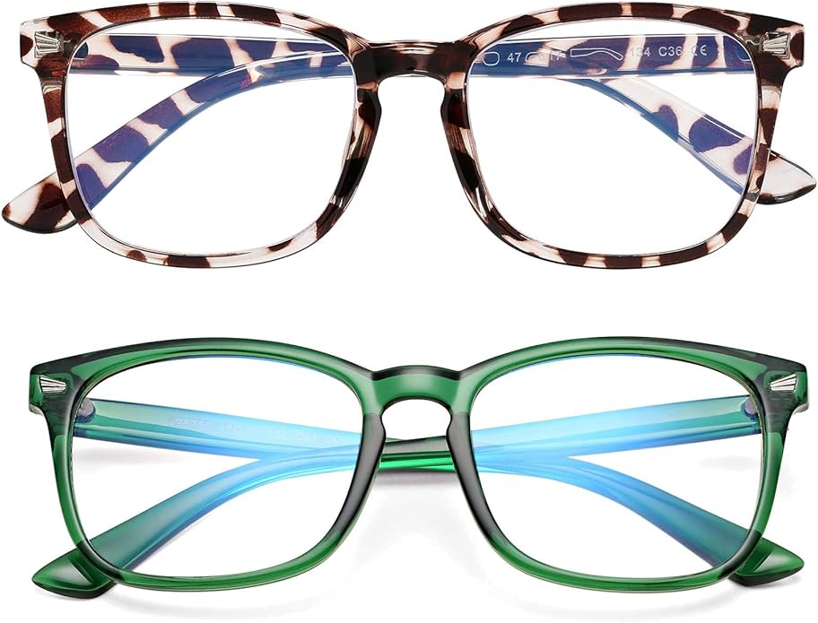 AZorb 2Pack Kids Blue Light Blocking Glasses - TR90 Unbreakable Computer Screen Glasses for Boys & Girls