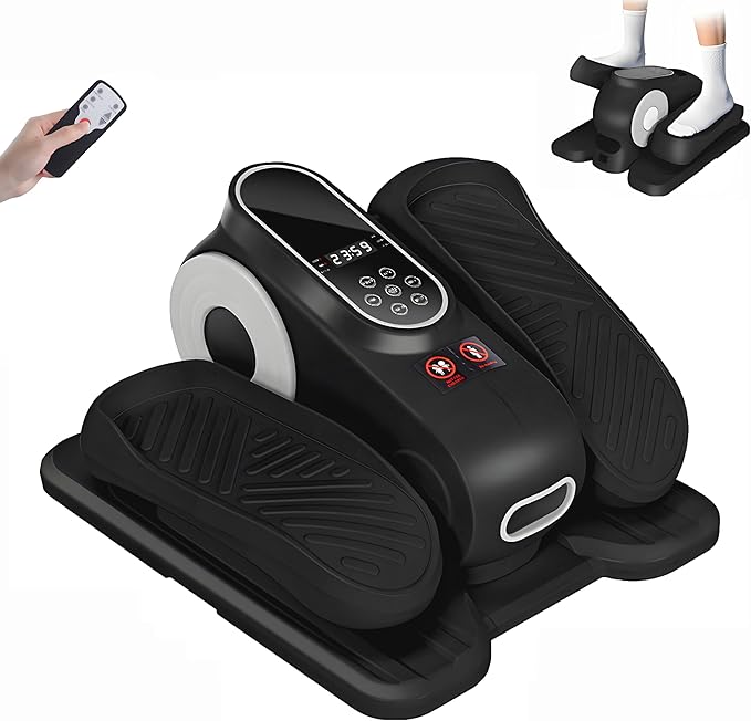 Under Desk Elliptic Leg Exercise Machine, 12 Speed Adjustment, Forward and Backward Movement, Suitable for Elderly Leg Exercise Oval Machine Seniors Oval Foot Pedal Machine