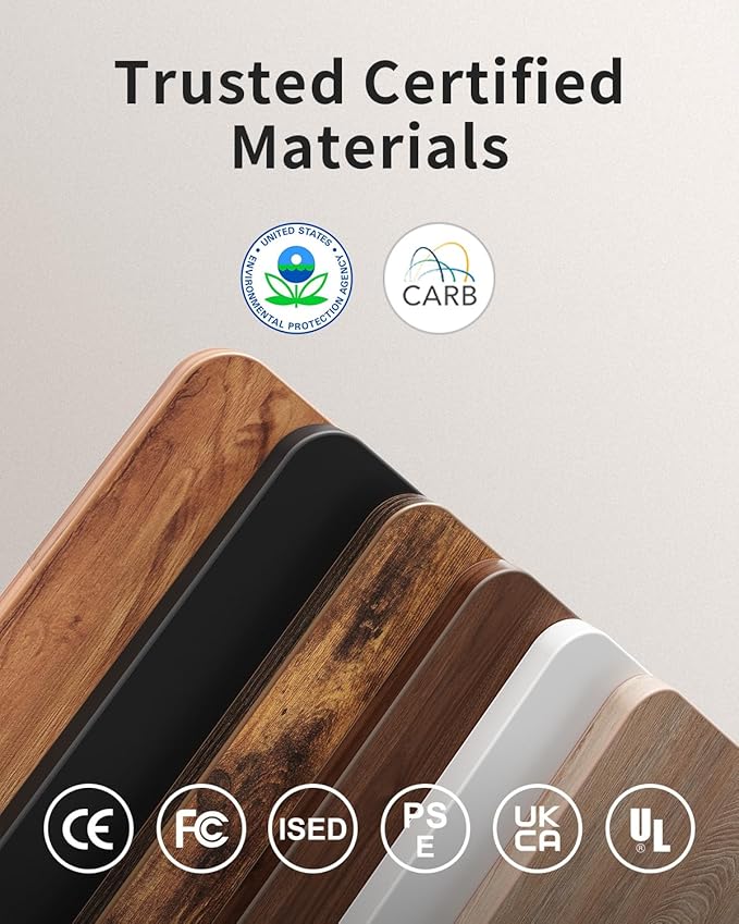 FEZIBO Standing Desk with Keyboard Tray, 55 x 24 Inch Adjustable Height Sit Stand Desk with Memory Presets for Home Office, Ergonomic Computer Workstation, Black