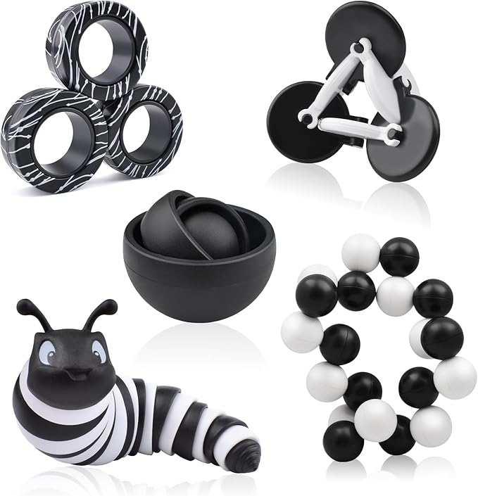 Fidget Toys Adults Pack, Sensory Toys Set for Kids 8-12 Teen Autism, Desk Toy Stress Relief Fidget Spinners for ADHD Gifts for Children Cool Gadgets for Men