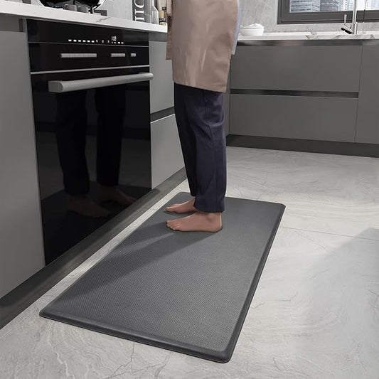 Color&Geometry 0.71" Extra Thick Anti Fatigue Cushion Kitchen Floor Mat,Easy Clean, Water & Oil Proof, Non Slip, Foam Padded Runner Rug for Front Sink,20"x 39" Grey (2.0 Version)