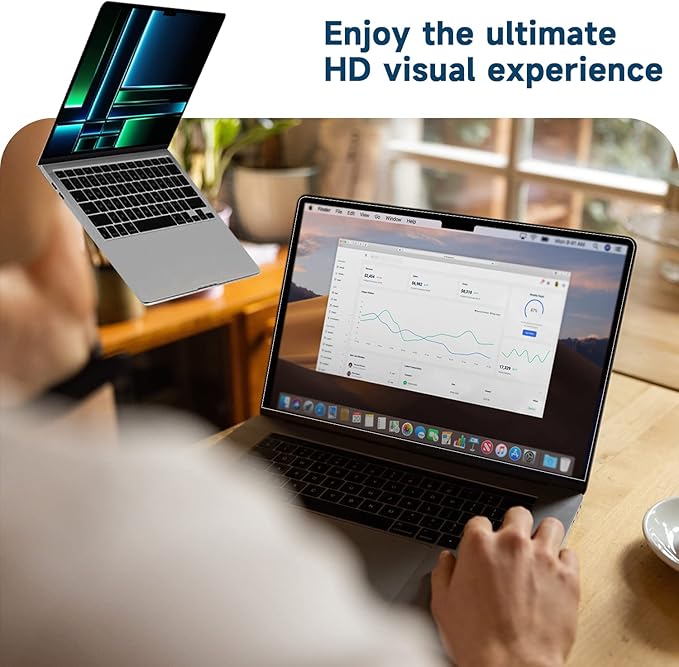 Tempered Glass Screen Protector Compatible with Macbook Pro 16 Inch (2021-2024, M4, M3, M2, M1), 9H Hardness/No Bubbles/Anti-Scratch/Anti-Fingerprint/Clear