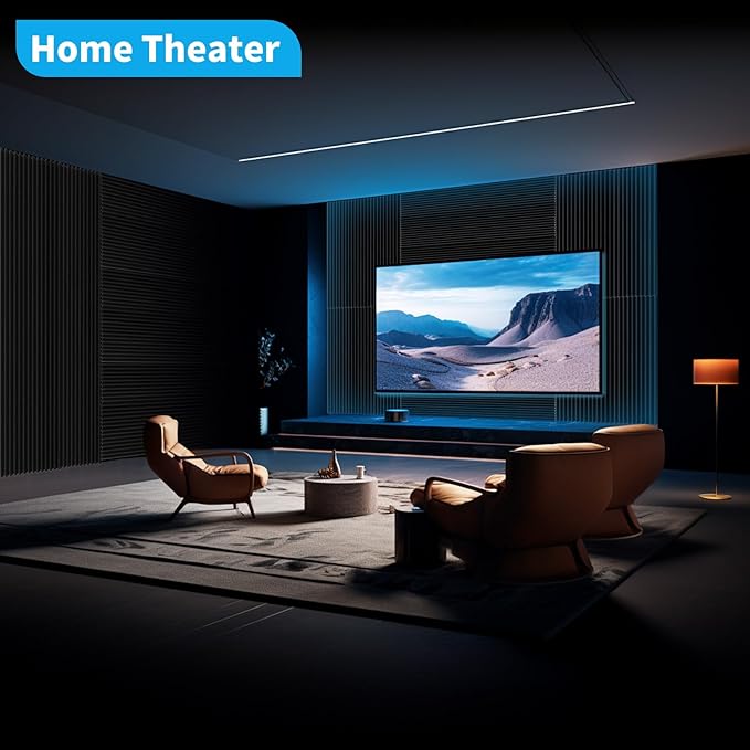 2 PCS Acoustic Panels,48''X24''X2'' Soundproof Foam Wall Panels,High Density Fireproof Noise Cancelling Foam Studio Foam Panel,Noise (Black-2 Pack)