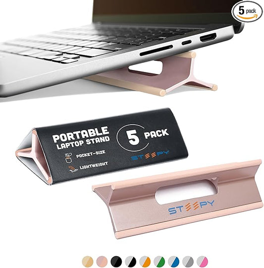 Steepy Adjustable Laptop Riser - 3 Height Computer Stand - Portable & Adjustable Laptop Stand for Desk