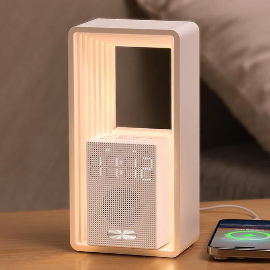 WILIT Digital Alarm Clock, Sunrise Alarm Clock with Nightlight, 9 Sleep Aid Sounds, White Noise Sounds Machine, Dimmable Display, Snooze,USB Charging Port,Gift for Women,Men,Teens,Kids,Travel