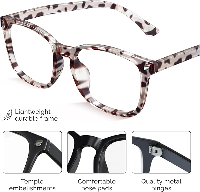 livho High Tech Blue Light Glasses - Advanced up to 99% Blue Light Blocking Computer Glasses - Screen Fatigue & UV Protection