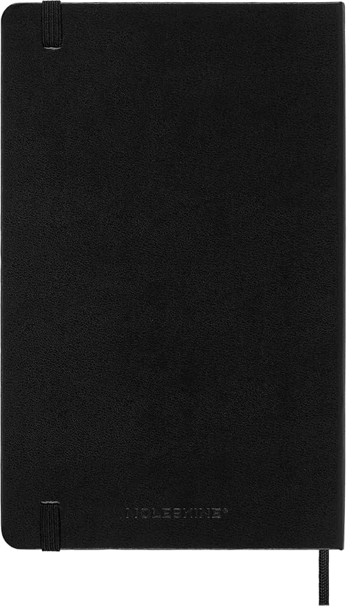 Moleskine Classic Notebook, Large, Squared, Black, Hard Cover (5 x 8.25)
