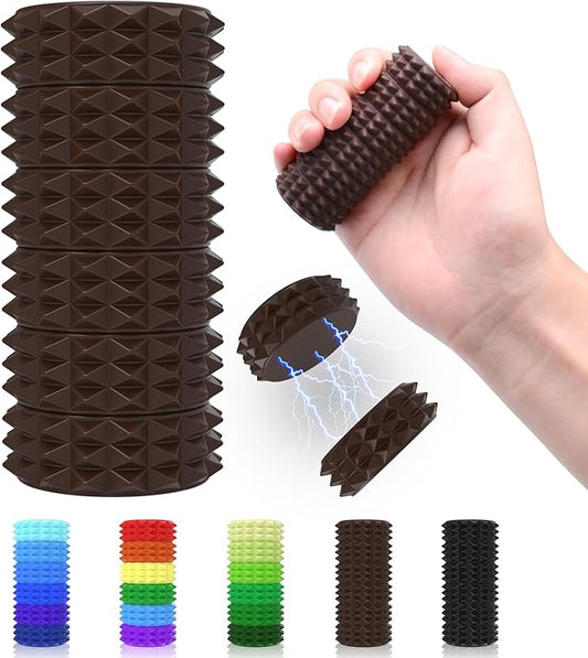 Detachable Magnetic Little Ouchies Pain Fidget Toys,Spiky Pain Stim Fidget Sensory Toys for Adults Stress Anxiety Relief,Small Quiet 3D Fidgets Grippie Toy Office Workers Gifts (1 PCS Brown)